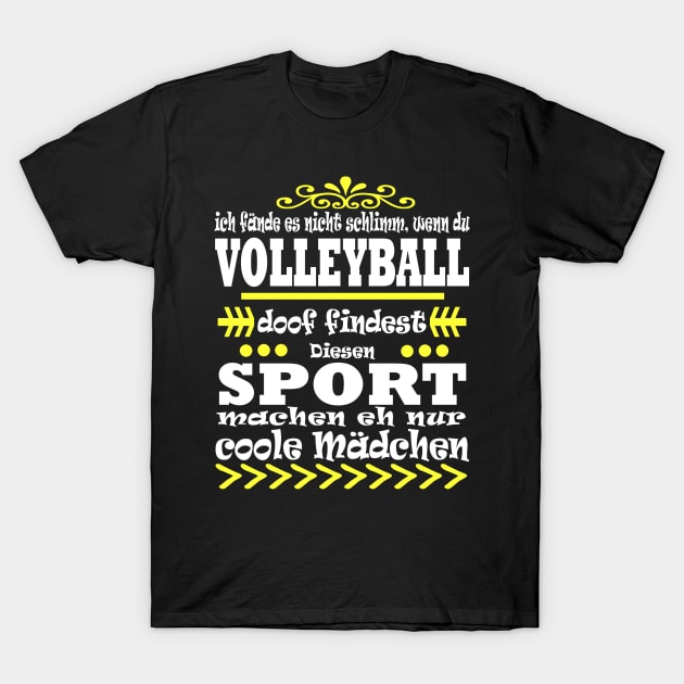 Volleyball Team Beachvolleyball Mädchen Frauen T-Shirt by FindYourFavouriteDesign